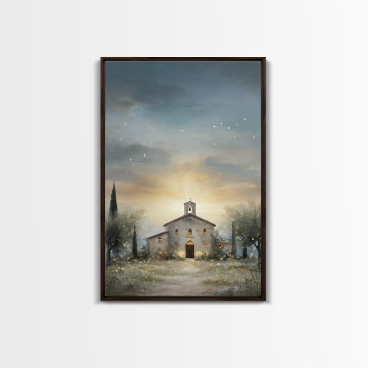 Church of Blessings - Framed Canvas Print - Christian Wall Art - Christian Art Painting - Christian Decor - Christian Art Canvas - Christma