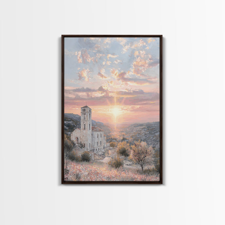 Morning Chapel Light – Framed Canvas Print – Christian Wall Art – Christian Art Canvas – Christian Art Print – Christian Paintings – Christ