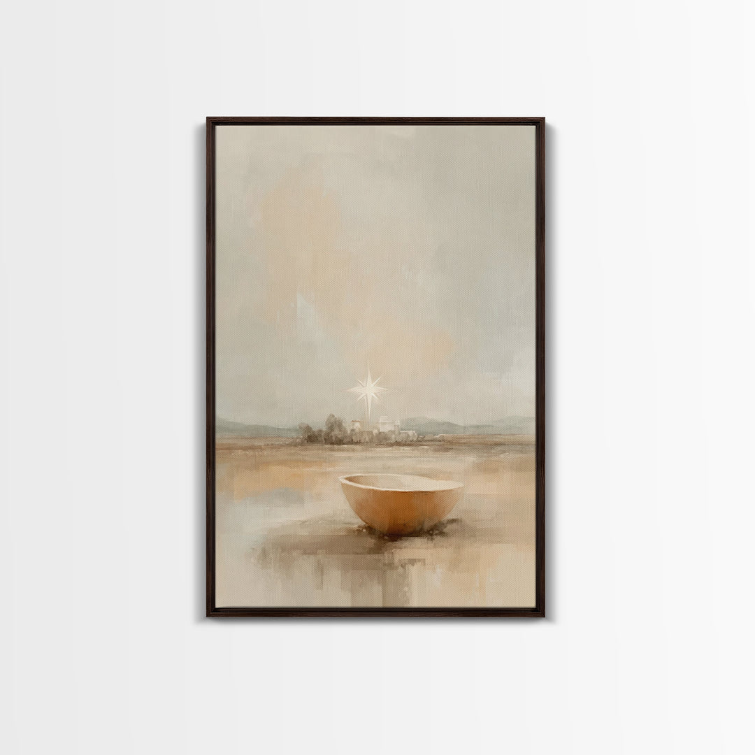 Bethlehem Promise – Framed Canvas Print – Christian Wall Art – Christian Art Print – Christian Christmas Art – Christmas Canvas Wall Art –