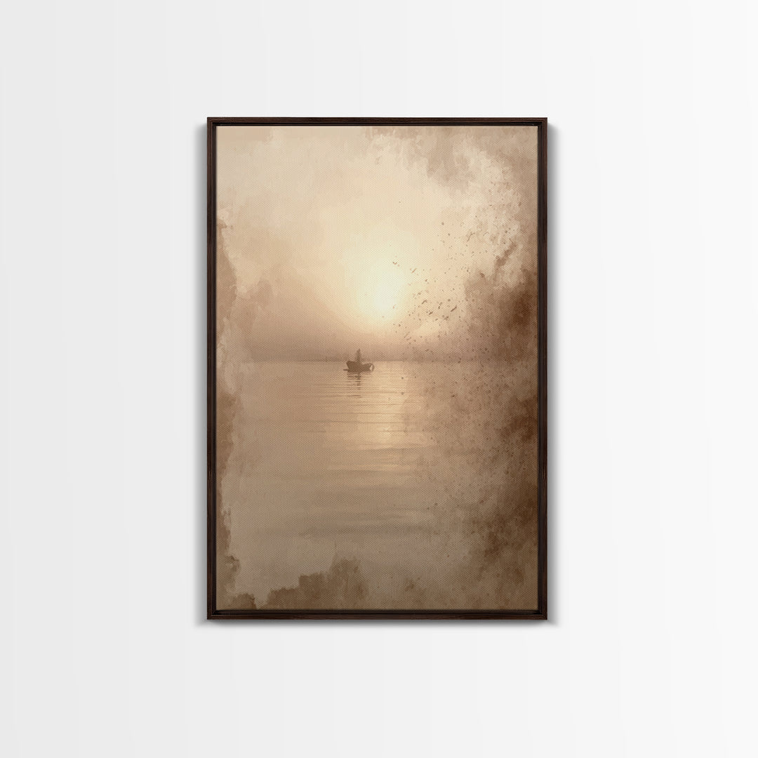 Eternal Tide Light | Framed Canvas Print | Jesus Painting | Christian Wall Art | Christian Art Canvas | Christian Christmas Art | Subtle Ch