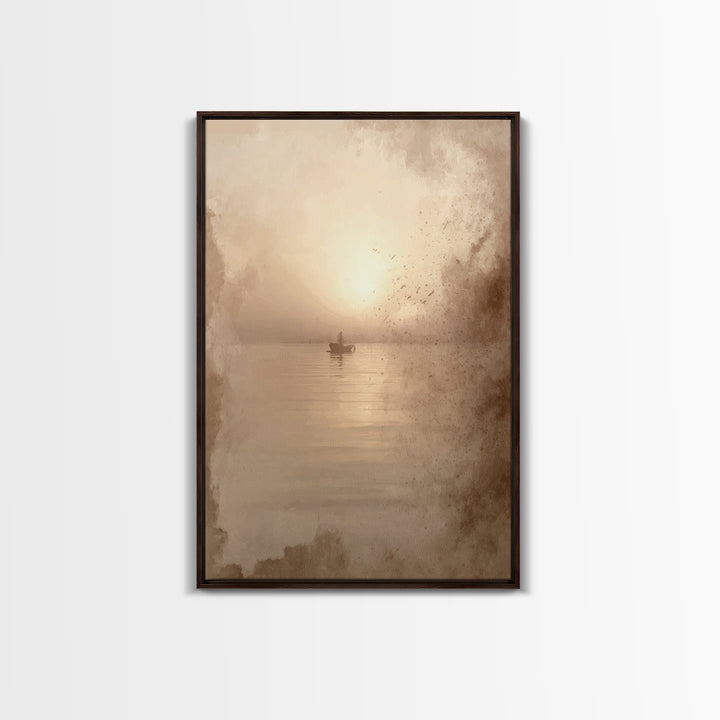 Eternal Tide Light | Framed Canvas Print | Jesus Painting | Christian Wall Art | Christian Art Canvas | Christian Christmas Art | Subtle Ch