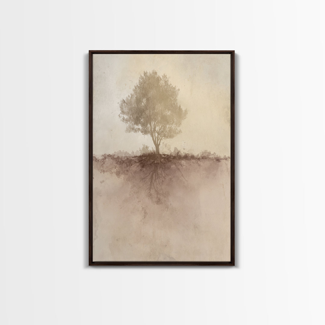 Hidden Roots Light, Framed Canvas Print, Christian Art Canvas, Christian Wall Art, Unique Christian Art, Christian Art Gift, Modern Christi