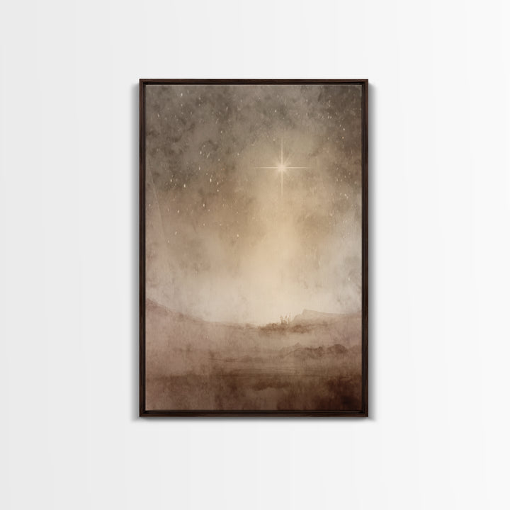 Star Of Salvation, Framed Canvas Print, Christmas Art Prints, Christian Christmas Art, Christian Wall Art, Christian Art Canvas, Framed Chr