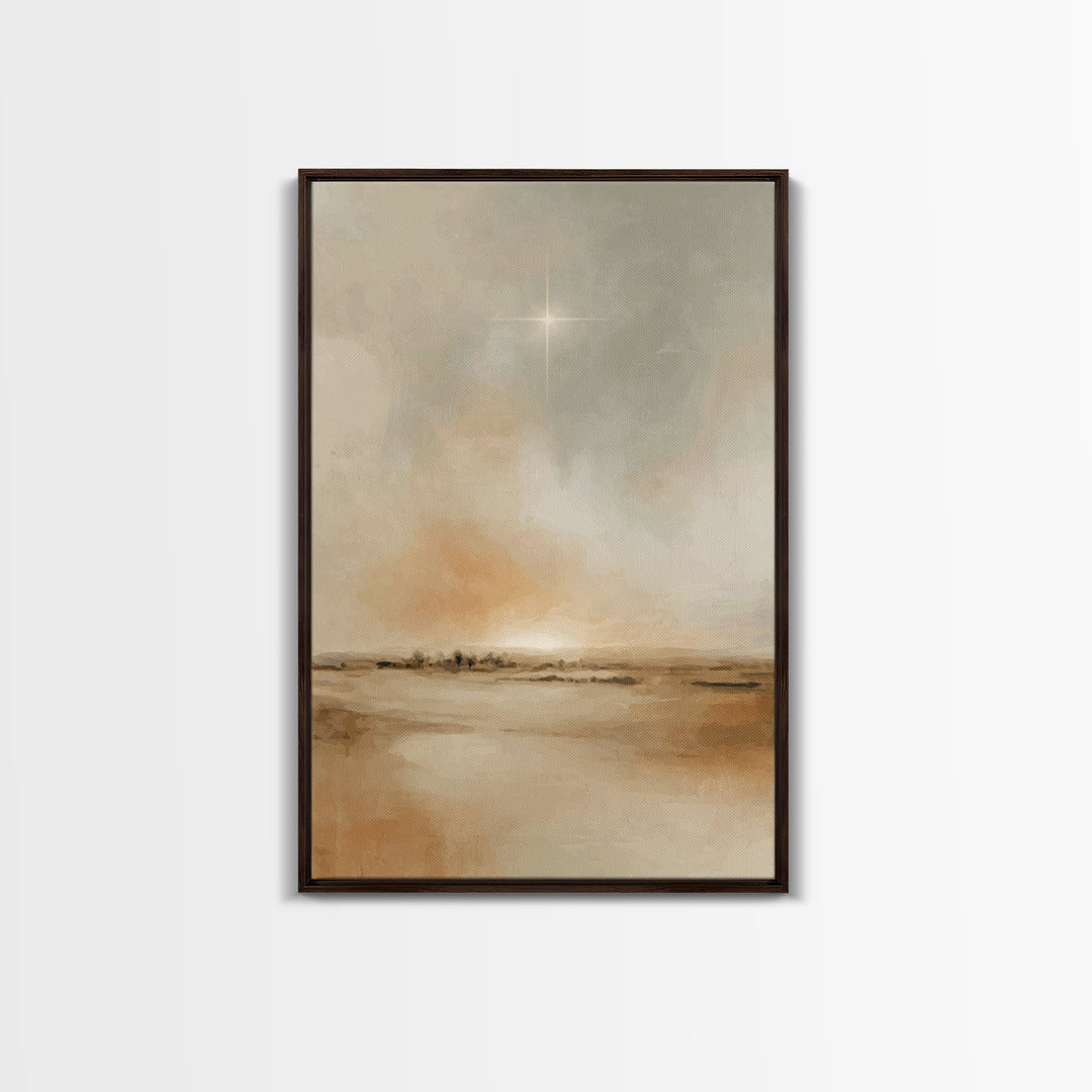 Star Of Soft Glory – Framed Canvas Print – Christian Christmas Art – Christmas Wall Art – Christian Art Canvas – Christmas Art Prints – Chr