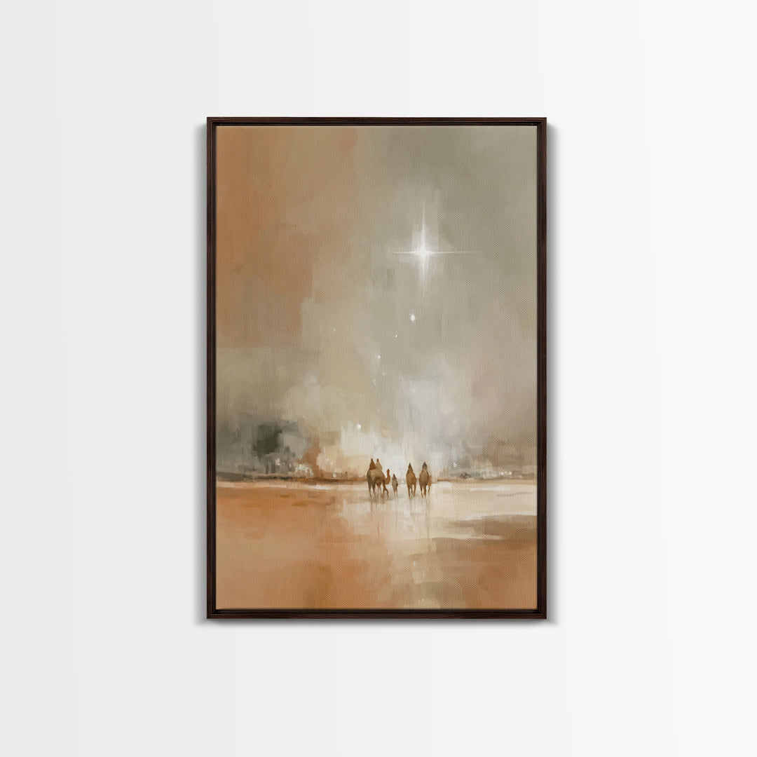 Bethlehem Radiance – Framed Canvas Print – Christian Art Canvas – Christian Christmas Art – Christmas Wall Art – Christian Art – Jesus Pain