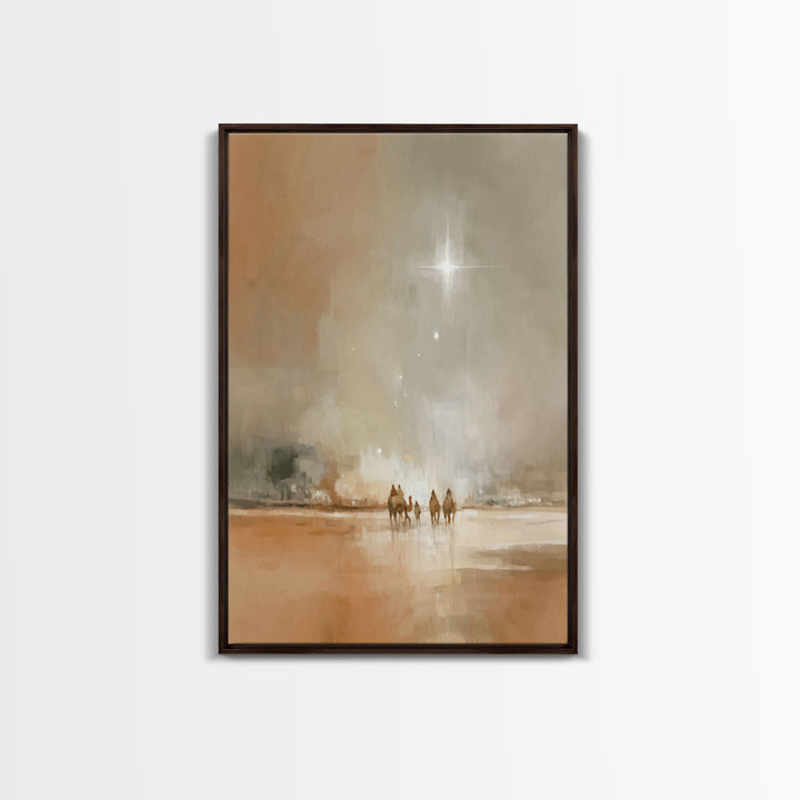Bethlehem Radiance – Framed Canvas Print – Christian Art Canvas – Christian Christmas Art – Christmas Wall Art – Christian Art – Jesus Pain