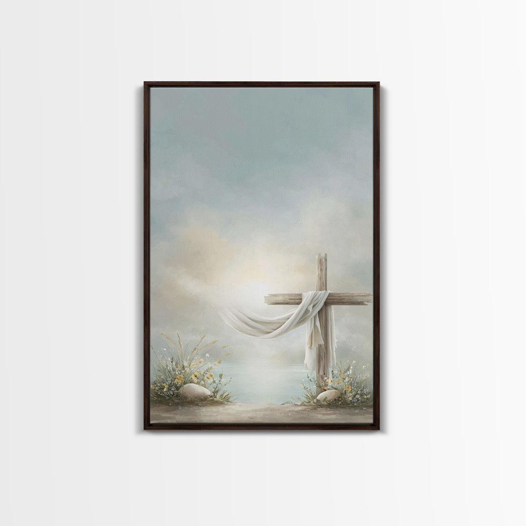 Morning of Grace – Framed Canvas Print – Christian Wall Art – Christian Art Canvas – Christian Painting – Christian Christmas Art