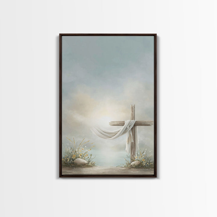 Morning of Grace – Framed Canvas Print – Christian Wall Art – Christian Art Canvas – Christian Painting – Christian Christmas Art