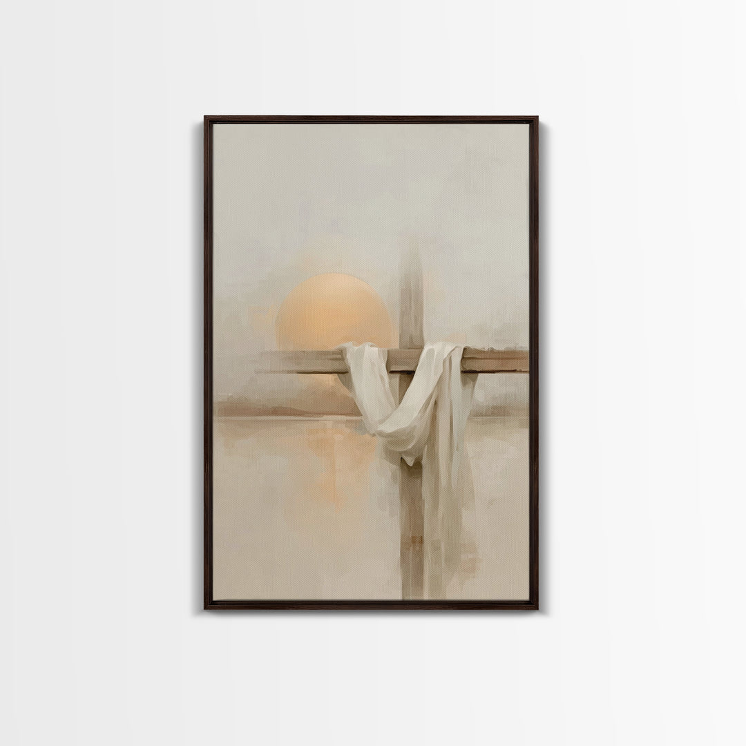Risen Hope, Framed Canvas Print, Christian Wall Art, Christian Art Canvas, Christian Painting, Christian Christmas Art