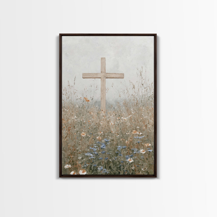Fields Of Grace, Framed Canvas Print, Christian Art Canvas, Christian Wall Art, Christian Art Print, Christian Decor
