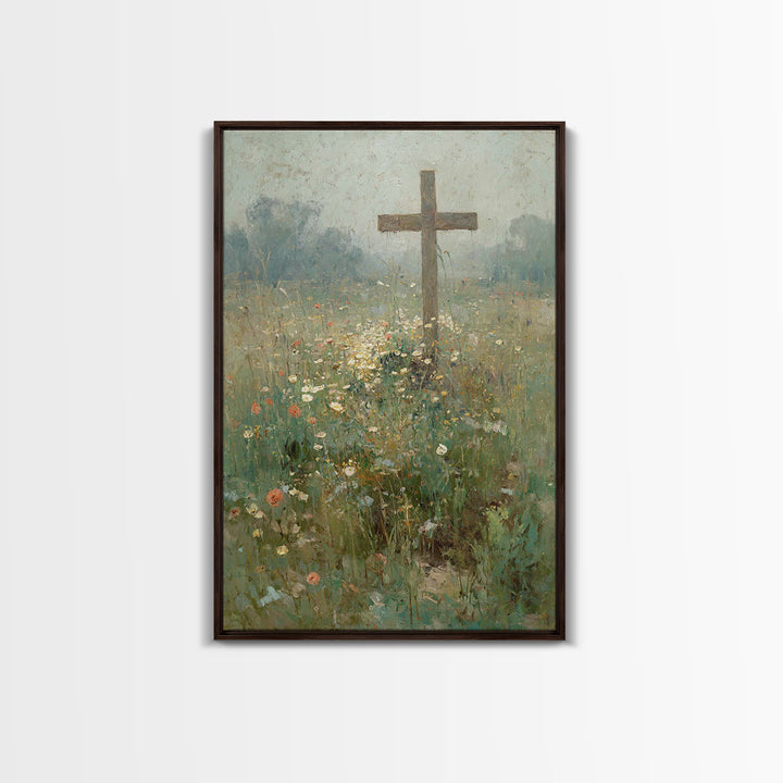 Garden Of Peace, Framed Canvas Print, Christian Wall Art, Christian Art Canvas, Christian Paintings, Christian Christmas Art