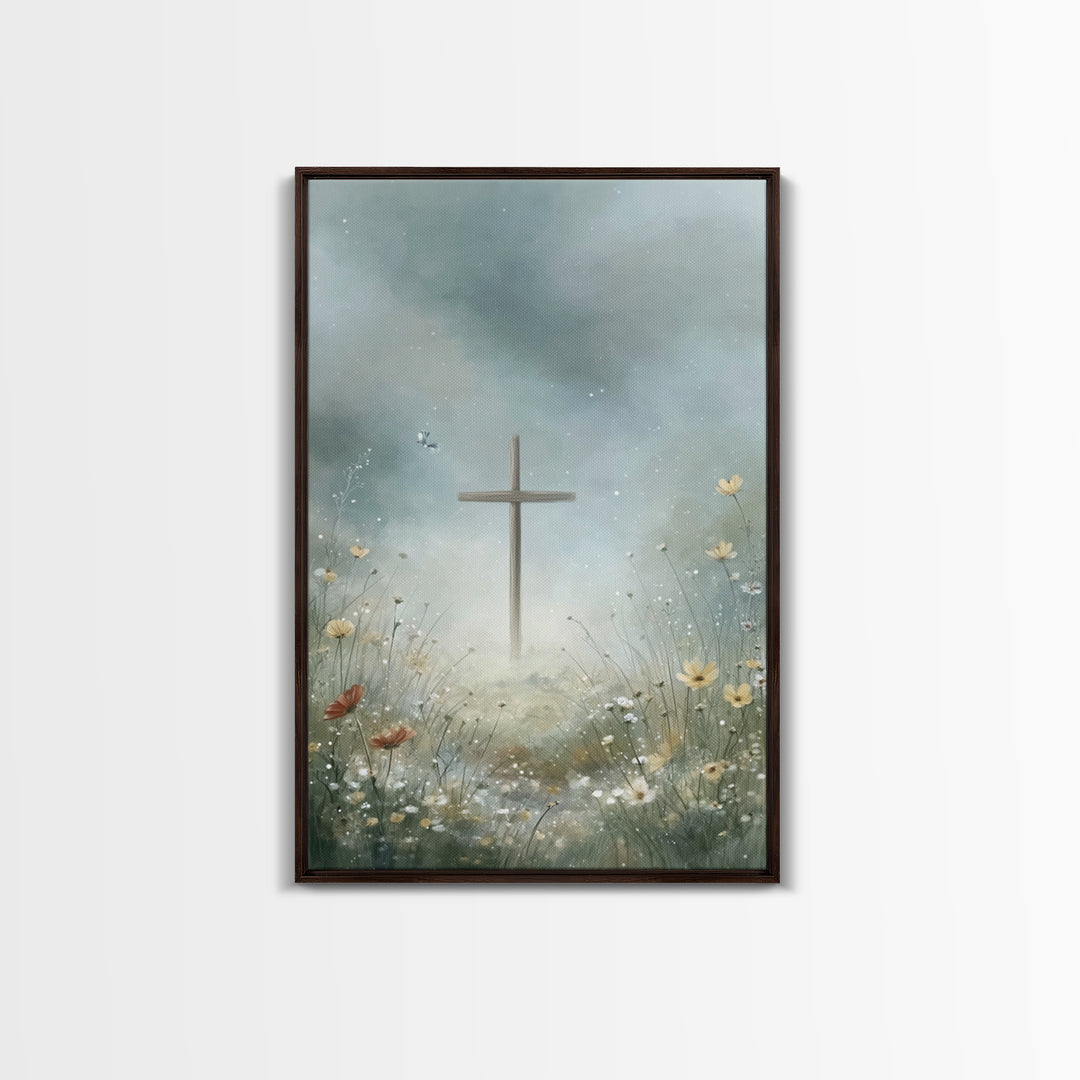 Heavenly Stillness | Framed Canvas Print | Christian Art Canvas | Christian Wall Art | Christian Art Print | Christian Christmas Art