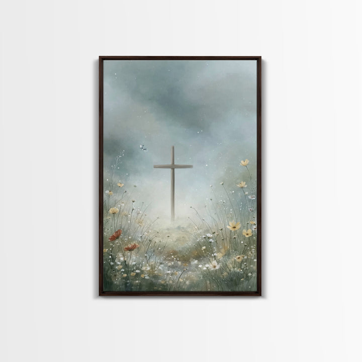 Heavenly Stillness | Framed Canvas Print | Christian Art Canvas | Christian Wall Art | Christian Art Print | Christian Christmas Art