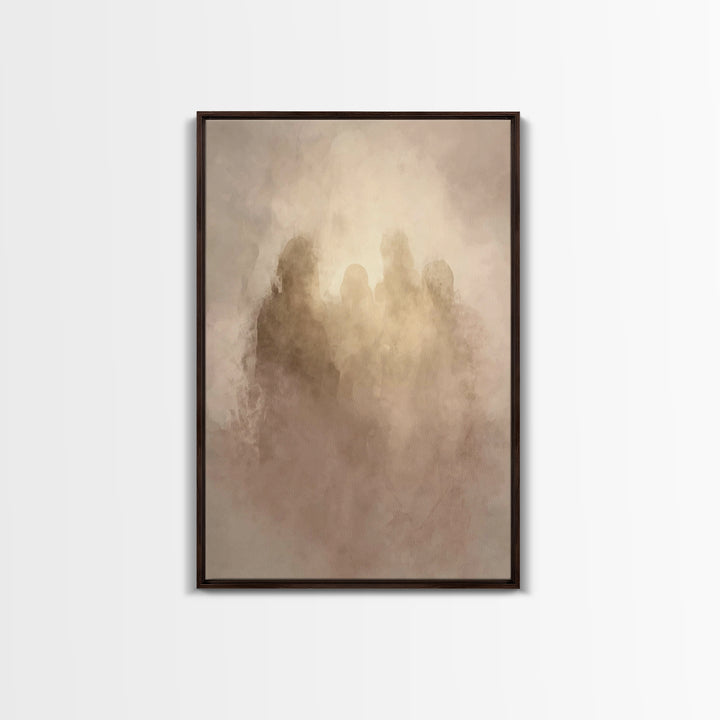 Sacred Gathering – Framed Canvas Print – Christian Wall Art – Christian Art Canvas – Christian Art Print – Christian Christmas Art