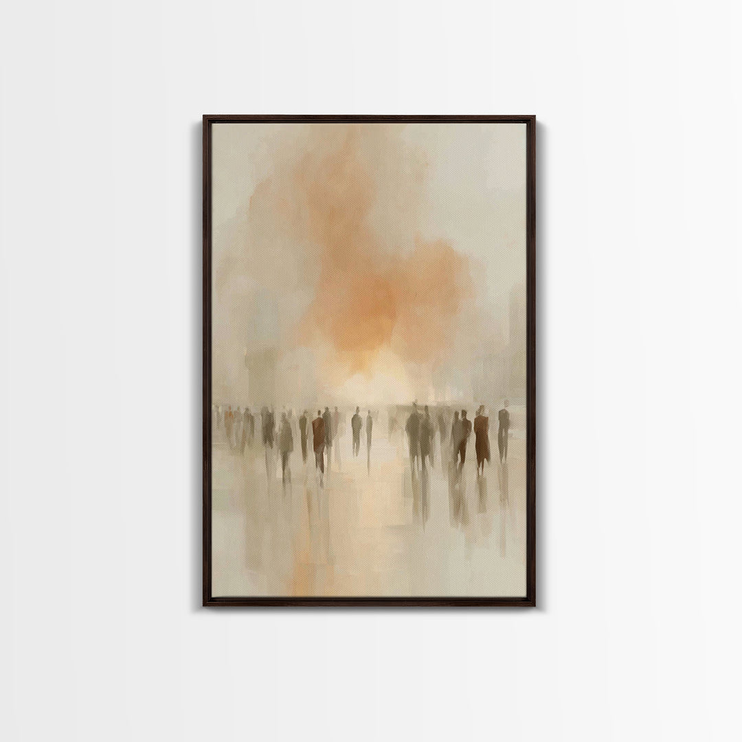 Dawn Of Gathering - Framed Canvas Print - Christian Art Canvas - Jesus Painting - Christian Wall Art - Christian Decor - Christmas Art