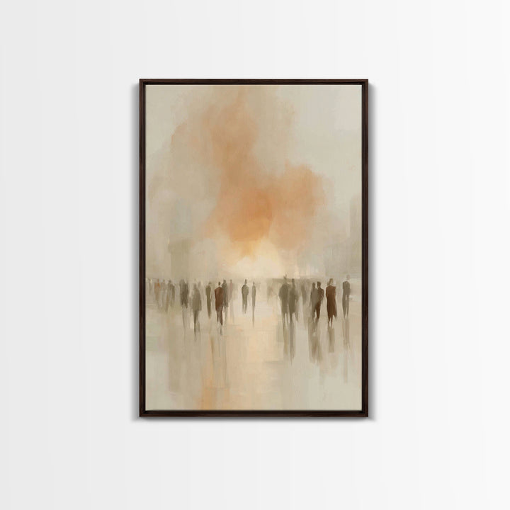 Dawn Of Gathering - Framed Canvas Print - Christian Art Canvas - Jesus Painting - Christian Wall Art - Christian Decor - Christmas Art