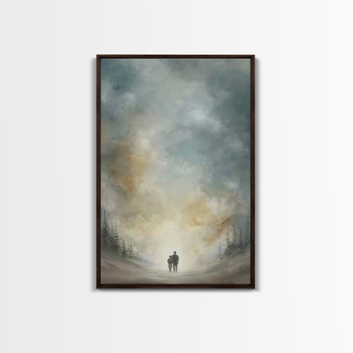 Heavenly Ascent - Framed Canvas Print - Jesus Painting - Christian Wall Art - Christian Art Canvas - Christian Decor - Christmas Art