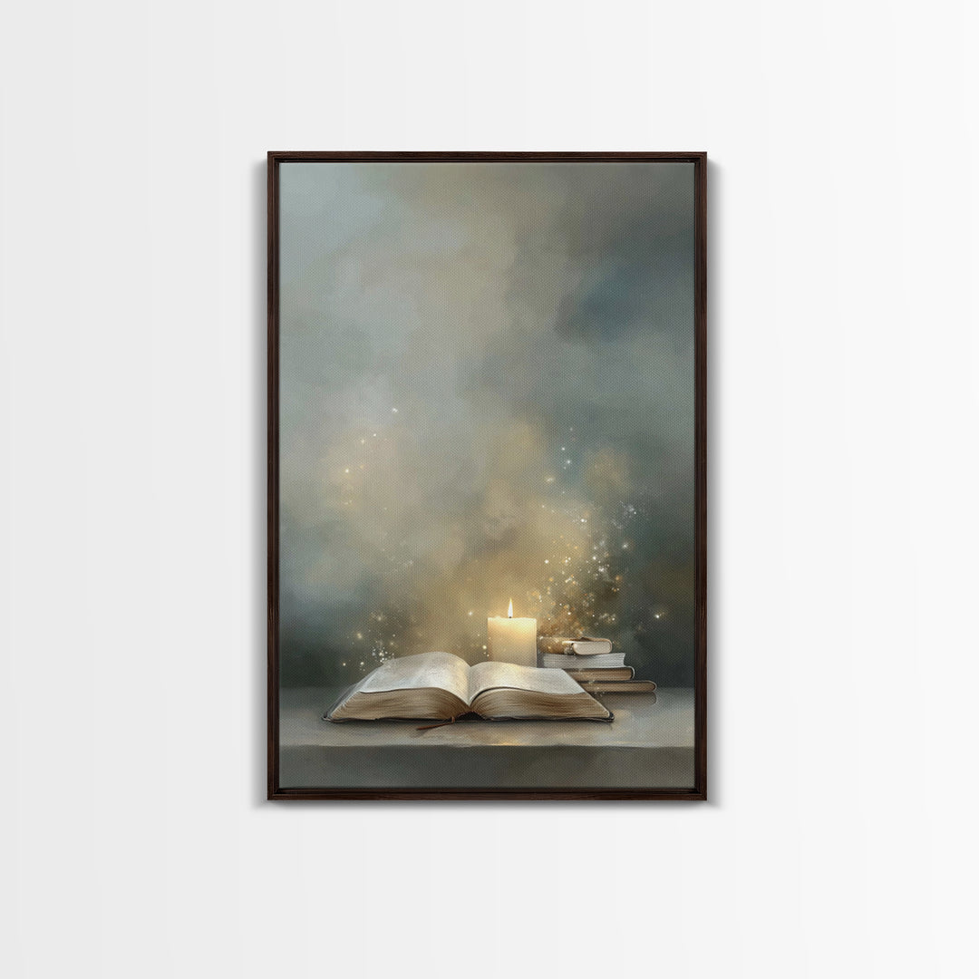 Living Word Light - Framed Canvas Print - Jesus Painting - Christian Decor - Christian Art Canvas - Christmas Art - Christian Wall Art