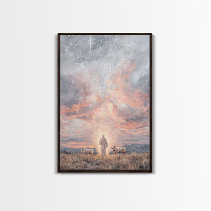 Dawn Of Promise – Framed Canvas Print – Christian Art Canvas – Christian Wall Art – Subtle Christian Art – Christian Christmas Art – Christ