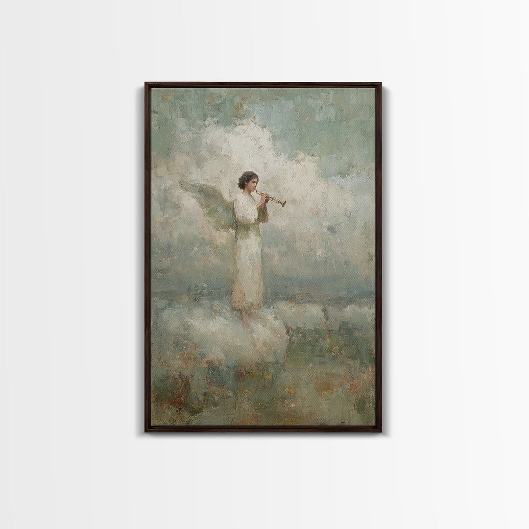 Angel Of Dawn | Framed Canvas Print | Christian Art Canvas | Christian Wall Art | Vintage Christian Art | Christian Painting | Christian Gi