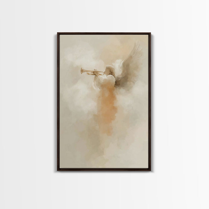 Heavenly Messenger, Framed Canvas Print, Christian Art Prints, Christian Wall Art, Subtle Christian Art, Christian Christmas Art, Christian