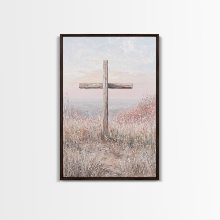 Morning Of Grace, Framed Canvas Print, Christian Wall Art, Christian Art Print, Subtle Christian Art, Modern Christian Painting, Christian