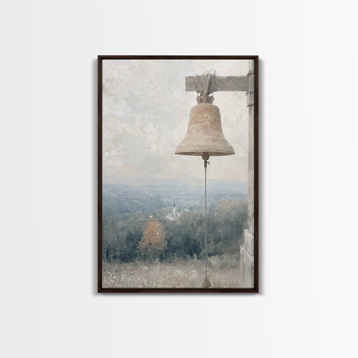 Mountain Bell Stillness – Framed Canvas Print – Christian Wall Art – Christian Art Canvas – Christian Gift – Christian Decor