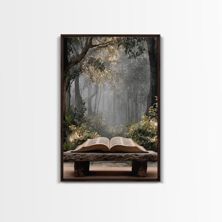 Forest Of The Word – Framed Canvas Print – Christian Wall Art – Christian Art Canvas – Christian Gift – Subtle Christian Art