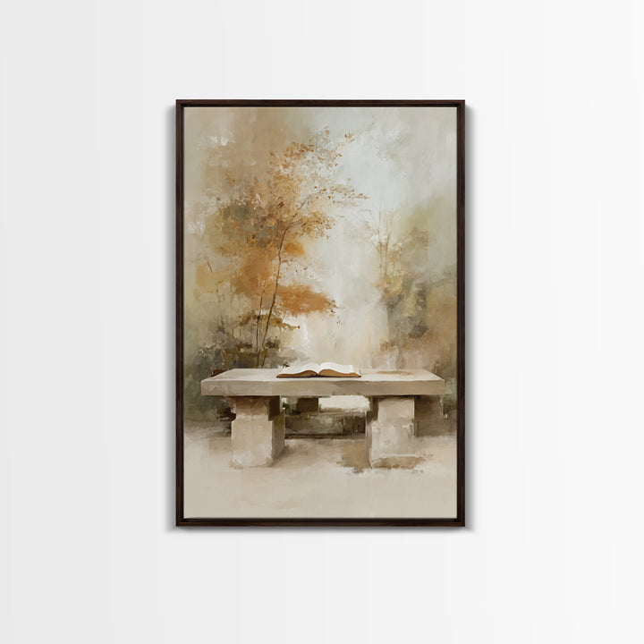 Autumn Scripture Light | Framed Canvas Print | Christian Wall Art | Christian Art Canvas | Christian Gift | Minimalist Christian Art