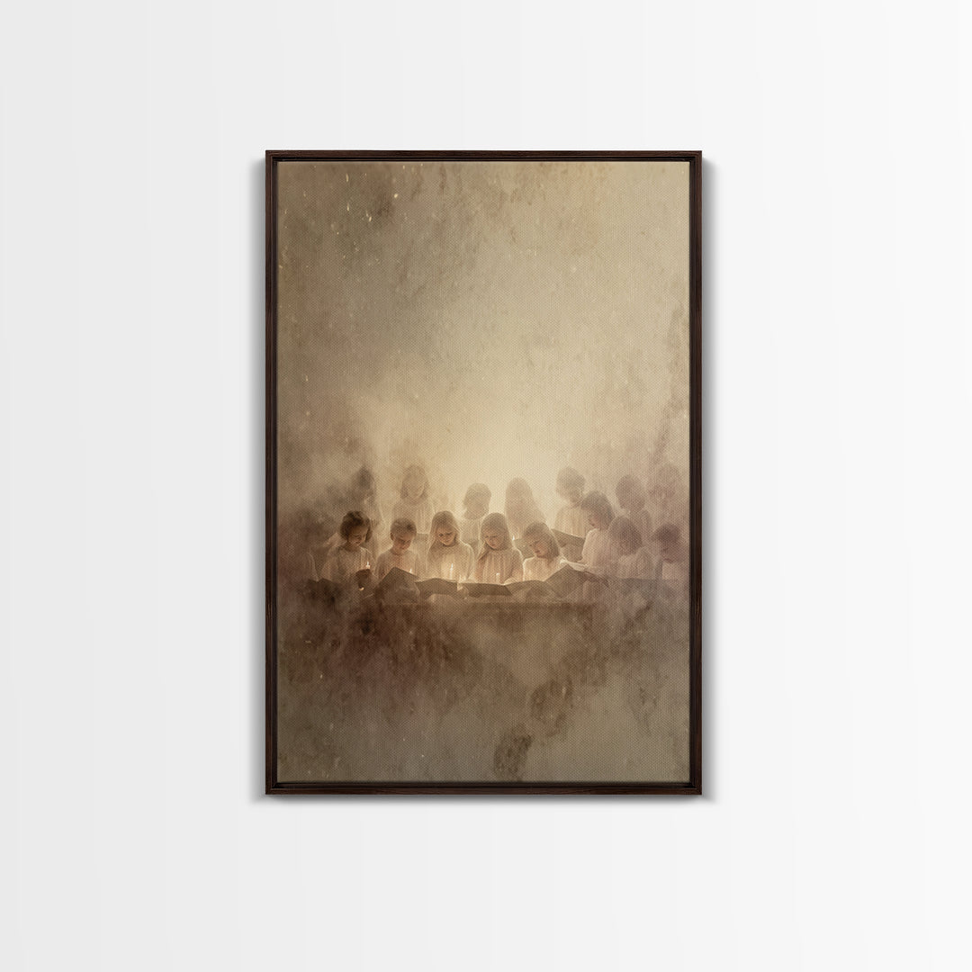 Heavenly Choir – Framed Canvas Print – Christian Art Canvas – Christian Wall Art – Christmas Art – Christian Decoration – Christian Gift