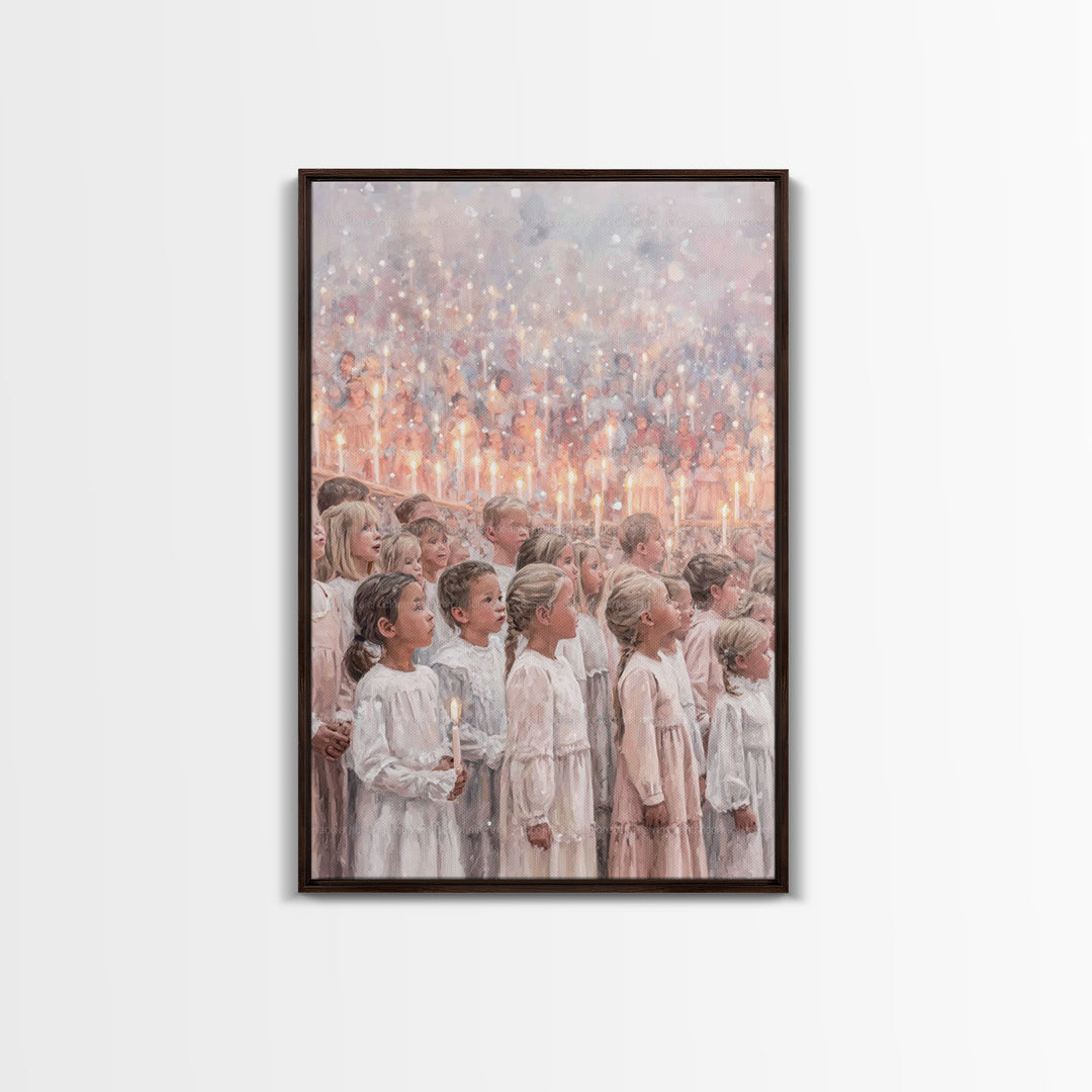 Candlelit Wonder – Framed Canvas Print – Christmas Wall Art – Christian Art Canvas – Christian Decor – Christmas Art – Christian Gift Ideas