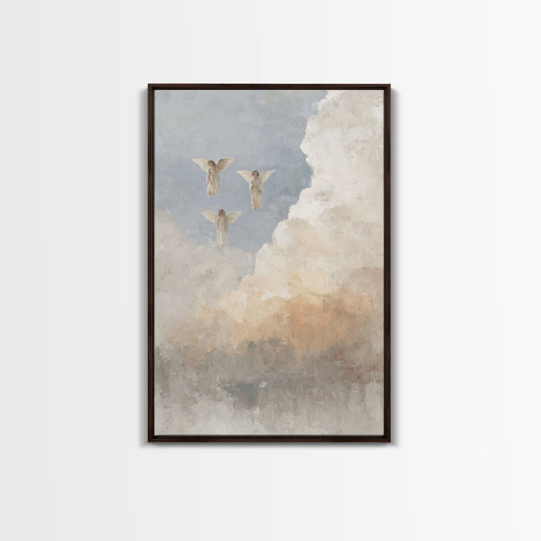 Cloudborne Messengers – Framed Canvas Print – Christian Art Print – Christian Wall Art – Christian Art Canvas – Christian Decor – Christian