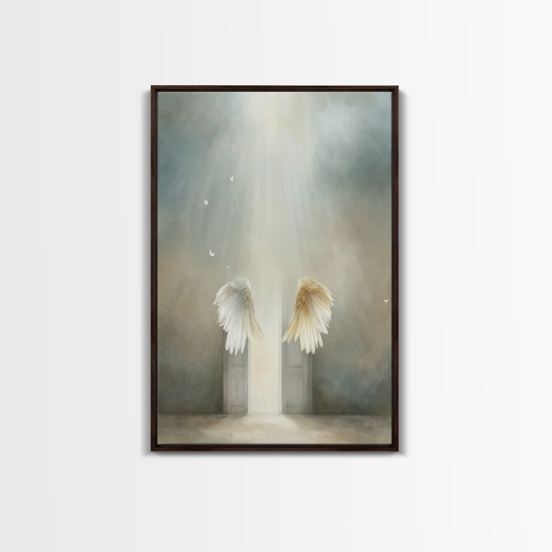 Gates Of Radiance – Framed Canvas Print – Christian Wall Art – Christian Art Canvas – Christian Decor – Christian Christmas Art – Christian