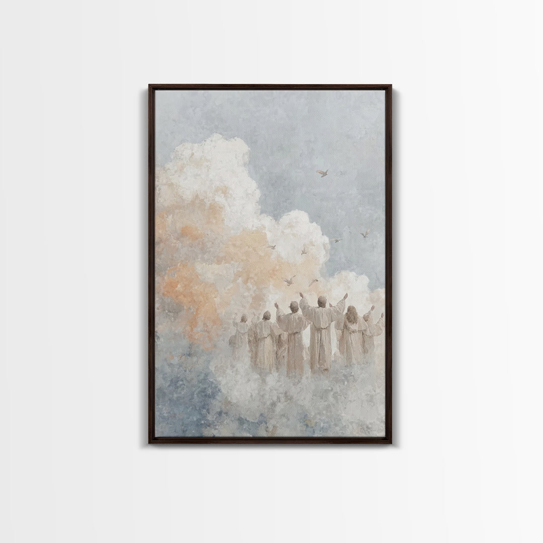 Praise Ascending – Framed Canvas Print – Christian Art Canvas – Christian Wall Art – Christian Art Print – Christian Decor – Christian Gift