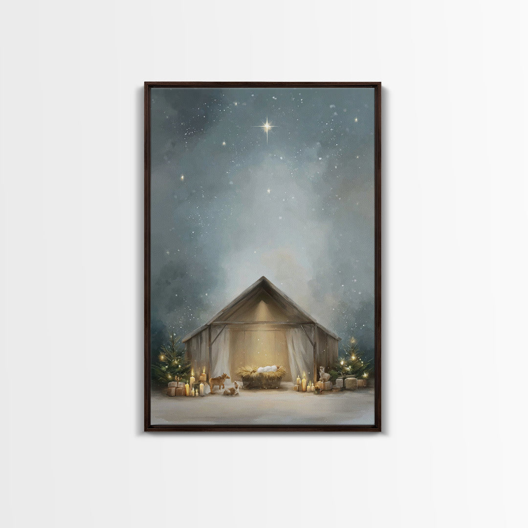 Star Of Promise | Framed Canvas Print | Christian Wall Art | Christmas Art Prints | Christian Art Canvas | Jesus Christmas Art | Christian