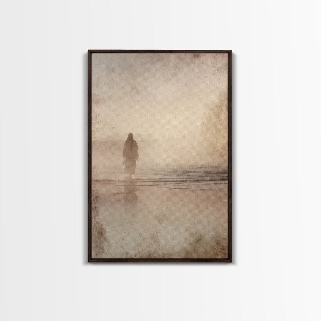 Sacred Mist – Framed Canvas Print – Christian Wall Art – Moody Christian Art – Christian Art Canvas – Jesus Painting – Vintage Christian Ar