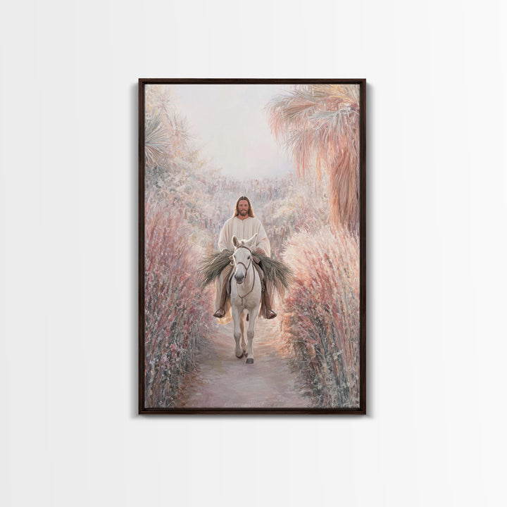 Hosanna Path Light – Framed Canvas Print – Christian Art Canvas – Jesus Wall Art – Modern Christian Art – Christmas Art – Christian Decorat