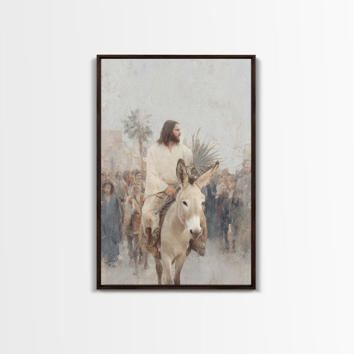 Desert Crowd Hope – Framed Canvas Print – Christian Wall Art – Jesus Painting Canvas – Christian Christmas Art – Christian Art Print – Chri