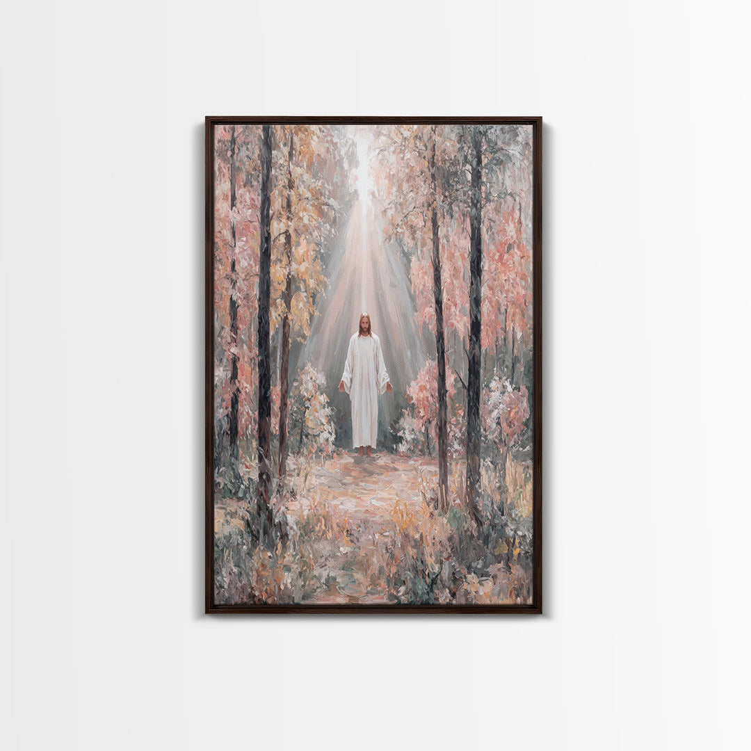 Heavenward Embrace | Framed Canvas Print | Jesus Painting | Christian Wall Art | Christian Art Canvas | Vintage Christian Art