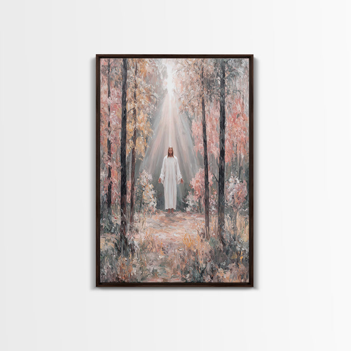 Heavenward Embrace | Framed Canvas Print | Jesus Painting | Christian Wall Art | Christian Art Canvas | Vintage Christian Art