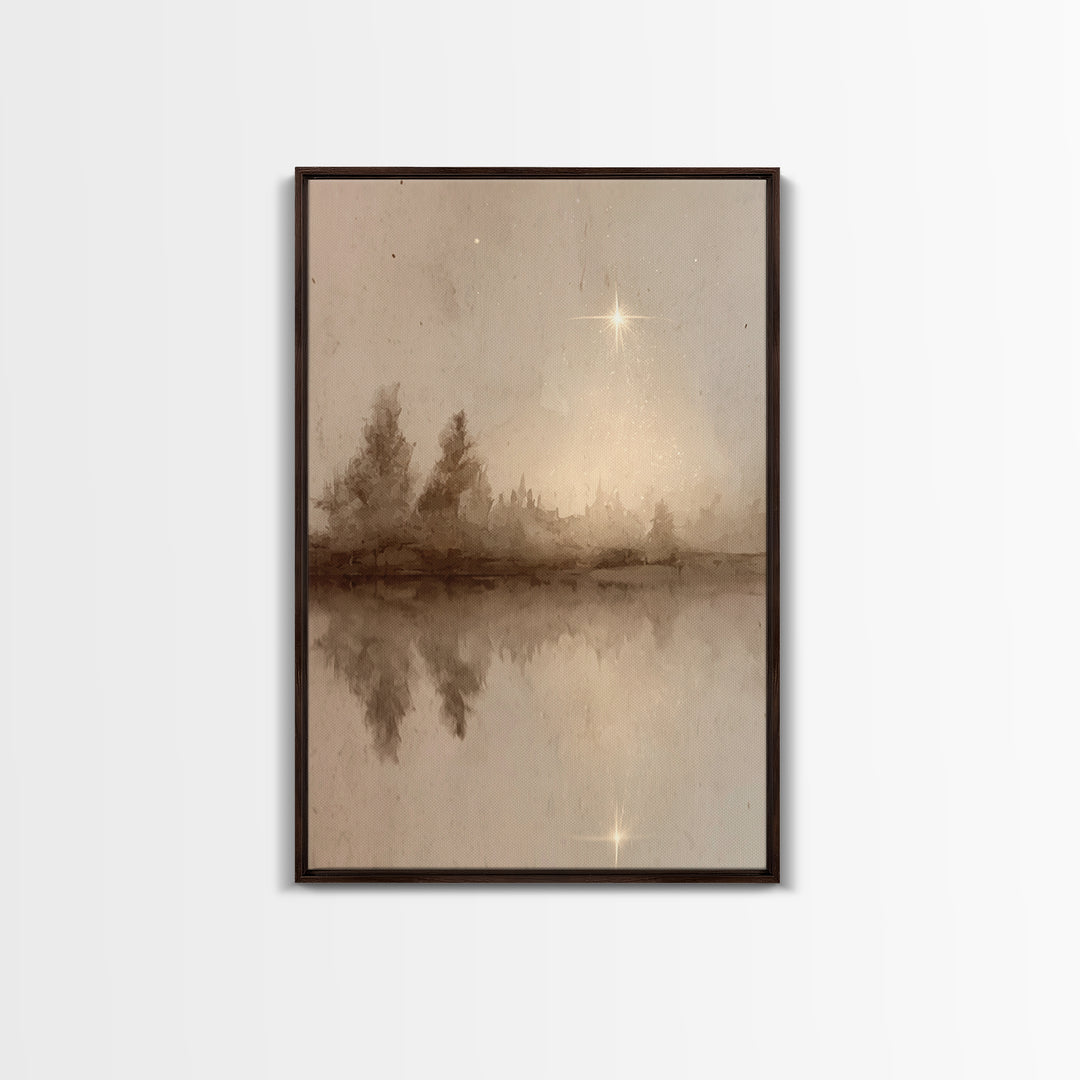 Morning Star Serenity, Framed Canvas Print, Christian Wall Art, Modern Christian Art, Christian Art Canvas, Christmas Wall Art, Christian C
