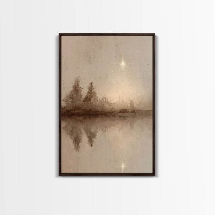 Morning Star Serenity, Framed Canvas Print, Christian Wall Art, Modern Christian Art, Christian Art Canvas, Christmas Wall Art, Christian C