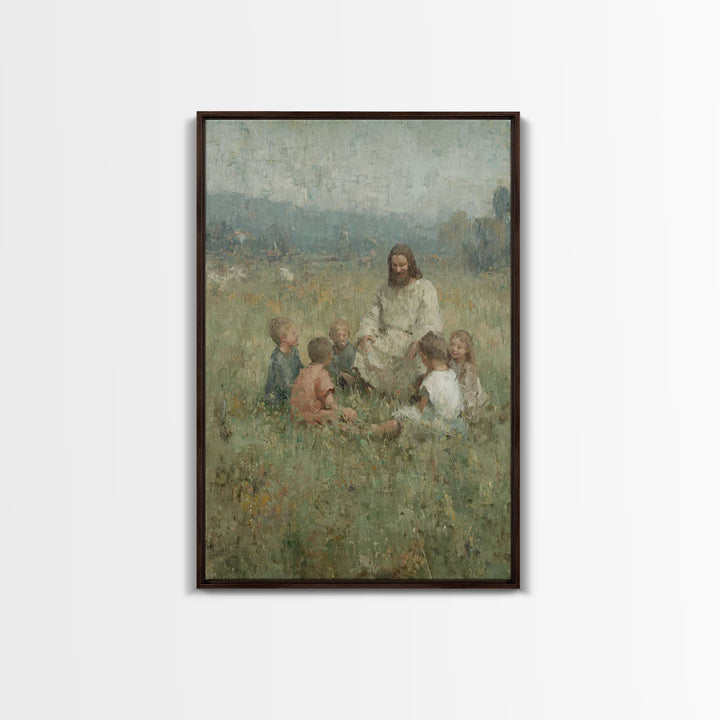 Field of His Joy – Framed Canvas Print – Christian Wall Art – Christian Art Canvas – Jesus Painting – Christian Gift Ideas