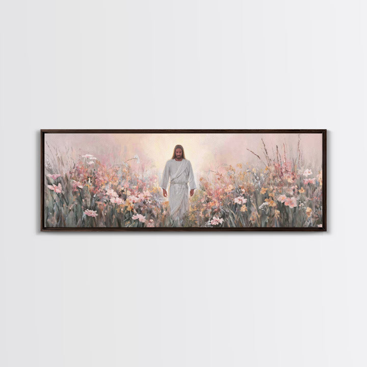 Path Of Renewal – Framed Canvas Print – Panoramic Painting – Christian Wall Art – Jesus Painting – Christian Art Canvas – Modern Christian