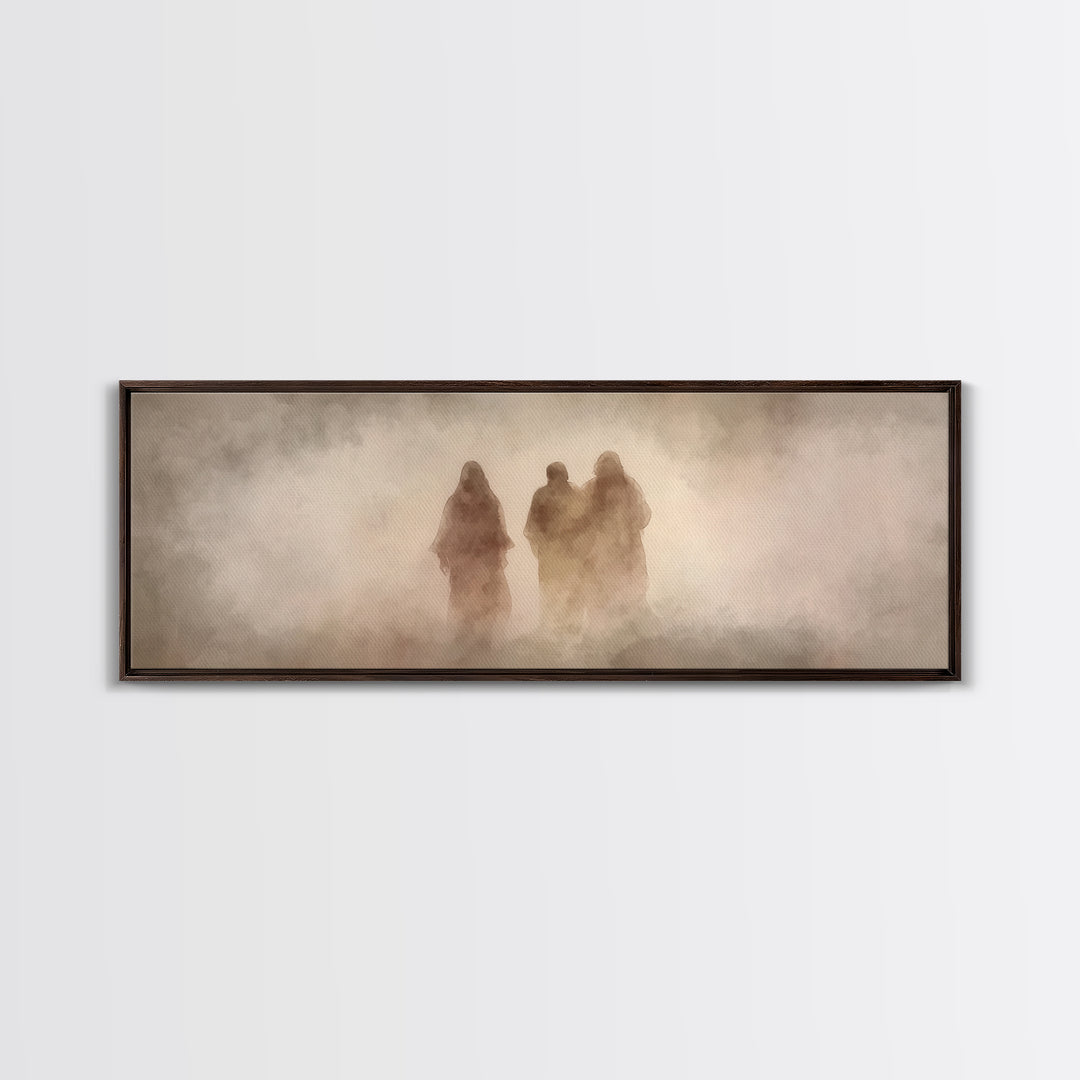 Pilgrims Of Light – Framed Canvas Print – Panoramic Art – Christian Wall Art – Jesus Painting – Christian Art Canvas – Christian Decor