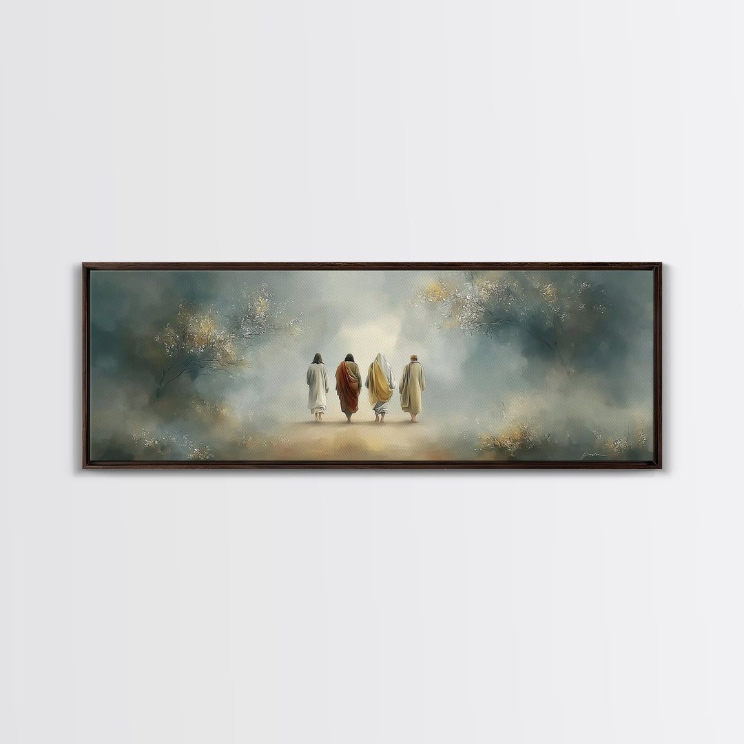 Walk In Reverence | Framed Canvas Print | Panoramic Wall Art | Christian Art Canvas | Christian Wall Art | Jesus Painting | Christian Decor