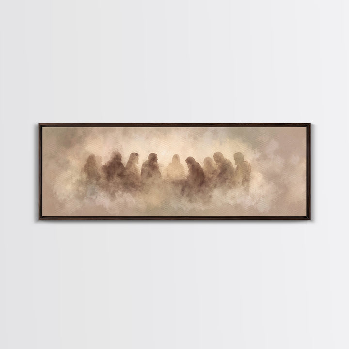 Clouds Of Fellowship – Framed Canvas Print – Christian Wall Art – Jesus Painting – Christian Art Canvas – Panoramic Art – Christian Christm