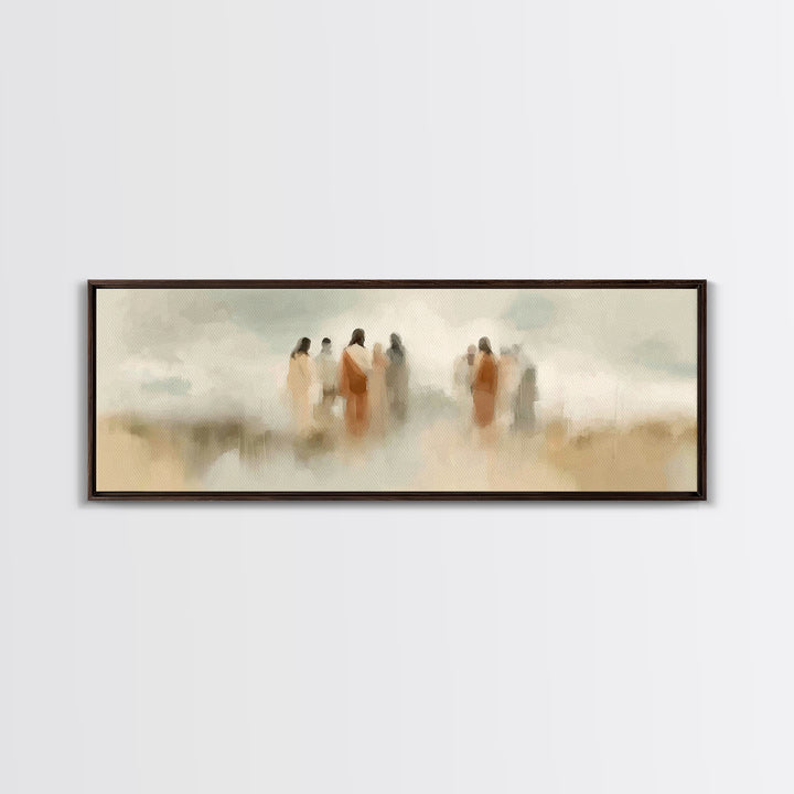 Path Of Discipleship | Framed Canvas Print | Jesus Painting | Christian Wall Art | Christian Art Canvas | Panoramic Painting | Christian Ch