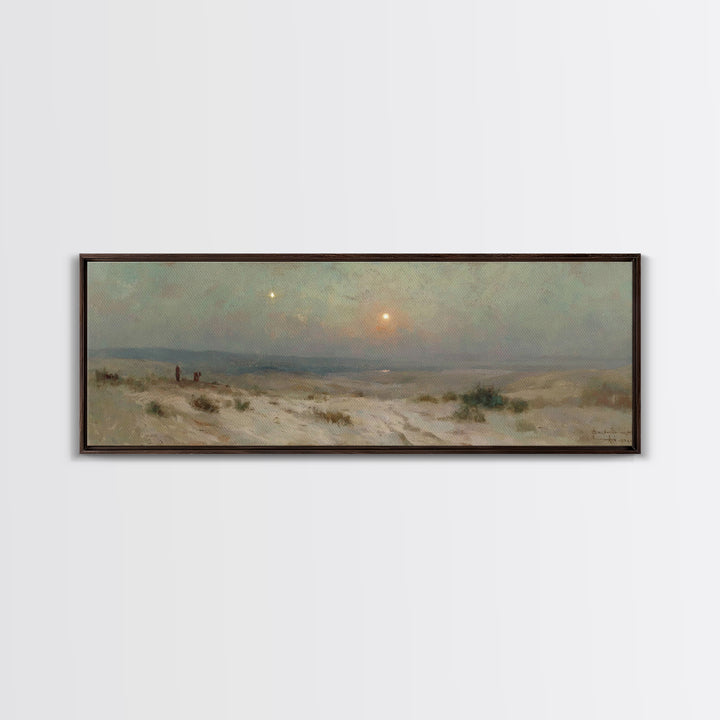 Hills of Holy Light, Framed Canvas Print, Panoramic Art, Christian Christmas Art, Christian Wall Art, Christian Art Canvas, Jesus Painting