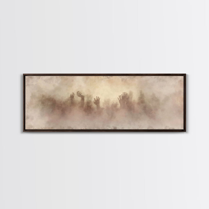 Rising In Faith | Framed Canvas Print | Christian Wall Art | Panoramic Painting | Christian Art Work | Jesus Painting | Christian Decor
